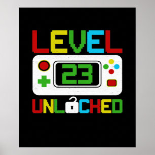 Poster Nível 23 Jogo de Vídeo Desbloqueado 10º Present