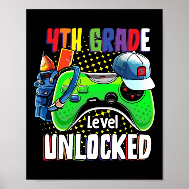 Poster Nível 4 Desbloqueado De Volta Ao Vídeo Da Escola G (Frente)