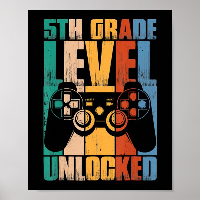 Poster Nível 5 Nível Desbloqueado De Volta Para O Jogo Es (Frente)