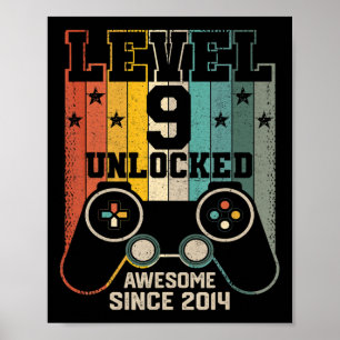 Poster Nível 9 Desbloqueado Espetacular 2014 Jogo de Víde