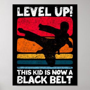 Poster Nível Atingido Esta Criança Agora É Uma Faixa Pret