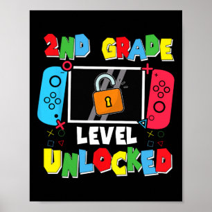 Poster Nível da 2ª Série Desbloqueado Voltar à Escola Pri