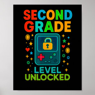 Poster Nível da Segunda Série Desbloqueado Gamer Ck Para