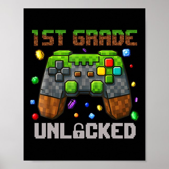 Poster Nível de 1rua - Pixel Jogador Desbloqueado - Prime (Frente)