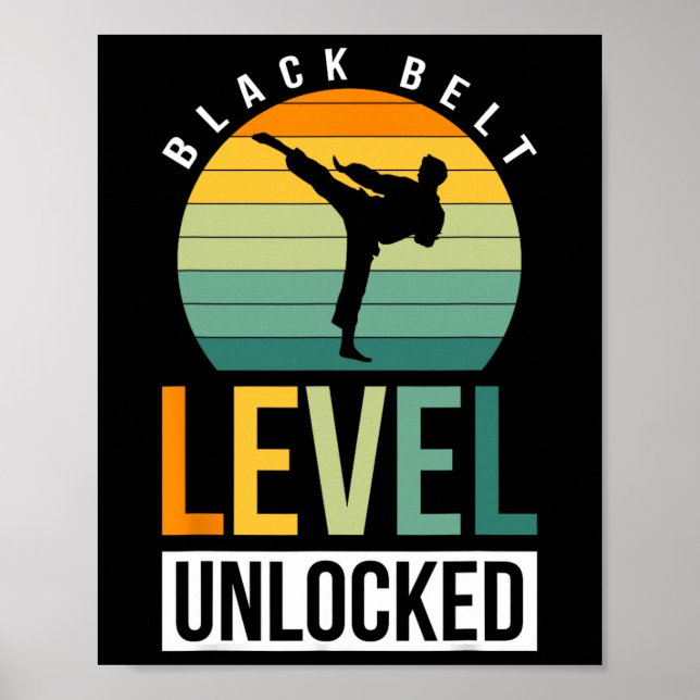Poster Nível de cinta preto desbloqueado 3 (Frente)