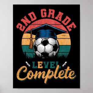 Poster Nível de segundo Completa Menina De Futebol No Dia