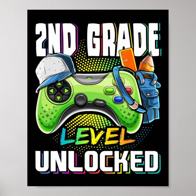 Poster Nível De segundo De Jogo De Vídeo Desbloqueado Ck  (Frente)