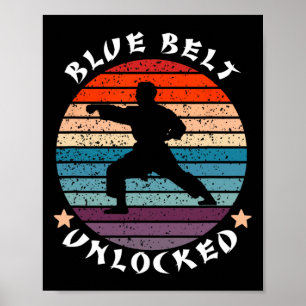 Poster Nível do Cinturão Azul Obtenção Bloqueada Karato M