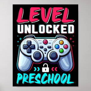 Poster Nível Pré-escola Desbloqueado De Volta à Escola Me