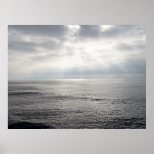 Póster Nivelando a fotografia calma Cornualha do Seascape