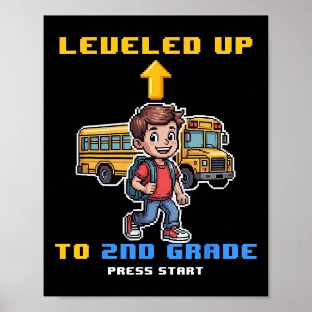 Poster Nivelando Ck De Grau De segundo À Escola Engraçado (Frente)
