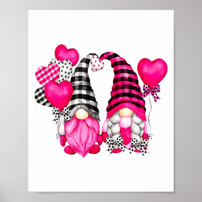 Poster Nk Buffalo Plaid And Heart Balloons Valentines D  (Frente)