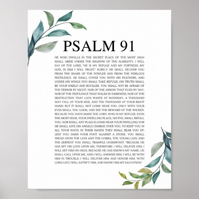 Poster NKJV Psalm 91 (Frente)
