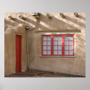 Poster NM, Novo México, Papais noeis Fe, Canyon Road, le