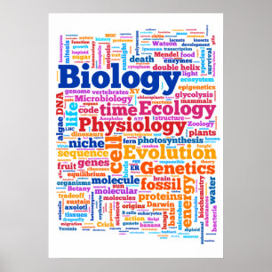 Póster No. 7 de Wordle da biologia