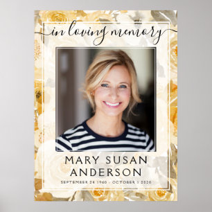 Poster No Adoro Memória Foto Amarelo Sinal de Boas-vindas