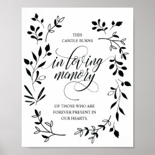 Poster No Adoro Memorial Candle Burns Sinal