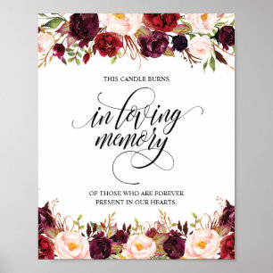 Poster No Adoro Memorial Candle Burns Sinal