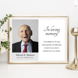 Poster No Adoro Memorial Funeral Poem Com Foto