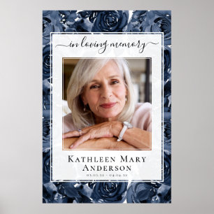 Poster No Adoro Rosas de Foto Sinal de Boas-vindas