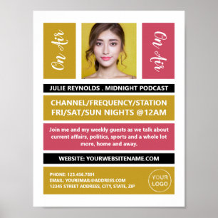 Poster No Ar - Podcaster Photo - Retro Podcast