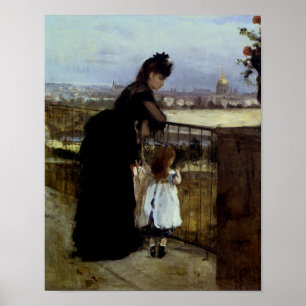 Póster No balcão por Berthe Morisot