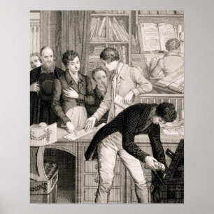 Póster No Banco, c.1800 (gravação)
