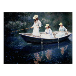 Póster No barco Norvégienne em Giverny