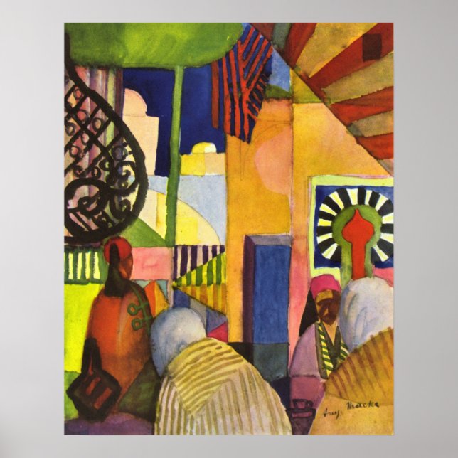 Póster No bazar por August Macke (Frente)