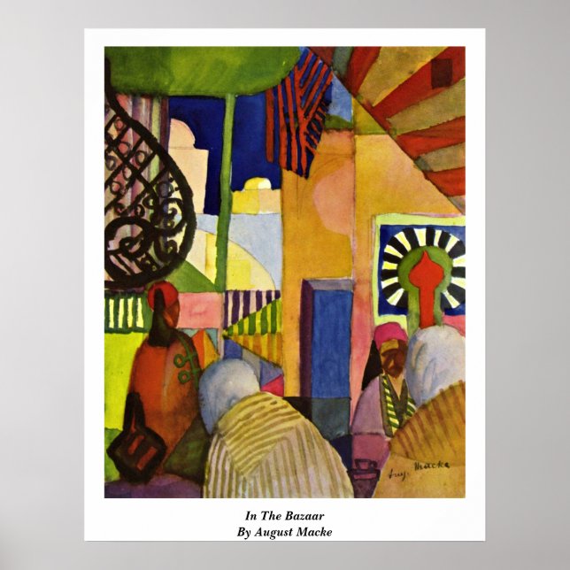 Póster No Bazar Por August Macke (Frente)