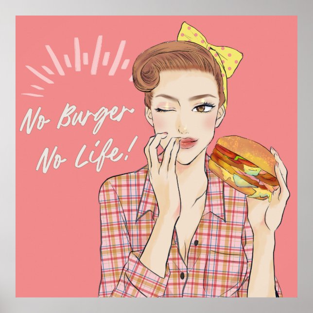 Poster No Burger No Life (Frente)