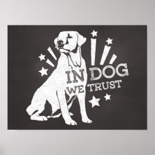 Poster No Cão Confiamos Em Gráfico