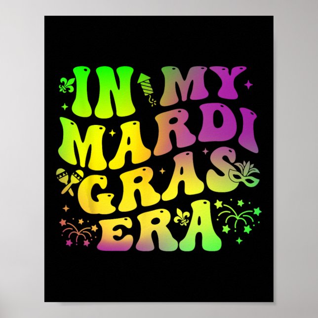 Poster No Carnaval do Festival da Era Mardi Gras (Frente)