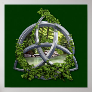 Póster Nó celta da trindade do cromo