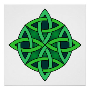 Póster nó celta irlanda símbolo antigo pagão grão irlandê