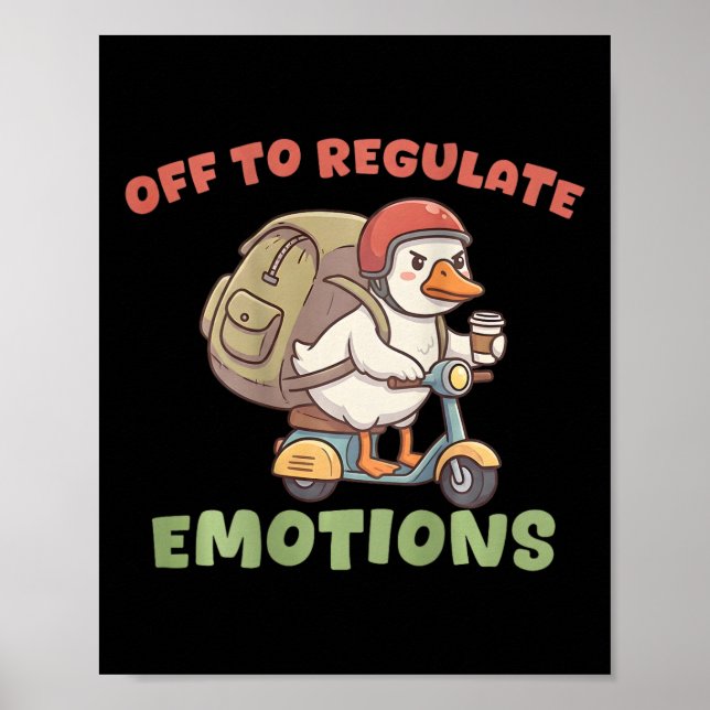 Poster (no Ck) Indo para Regular Emoções Ganso Engraçado  (Frente)