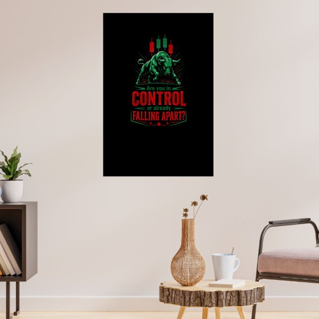 Poster No Controle ou Desmoronando Mentalidade de Negocia (Sala de Estar 3)