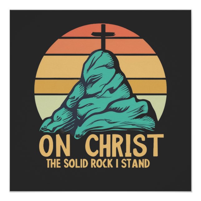 Póster No Cristo, o Solid Rock I Stand (Frente)