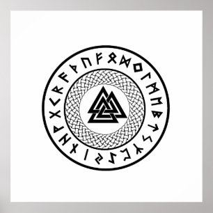 Póster Nó de Valknut - de Wotans - Rune de Odin