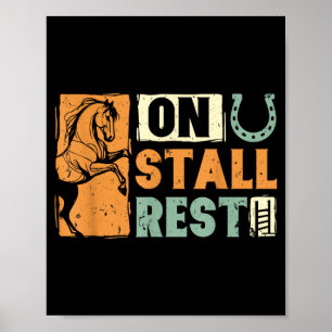 Poster No descanso do estábulo amante de cavalos equestre