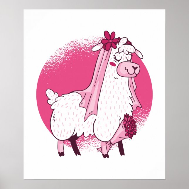Poster No Drama LLama NOIVA Camisa engraçada de casamento (Frente)