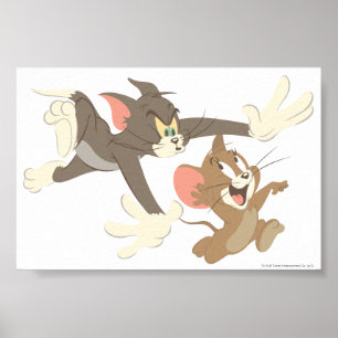 Póster No-Esboço Tom e perseguição de Jerry