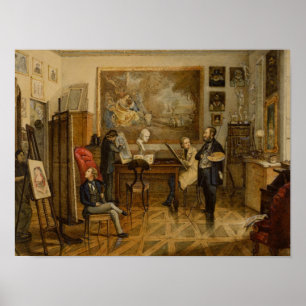 Póster No estúdio de Miklos Barabas