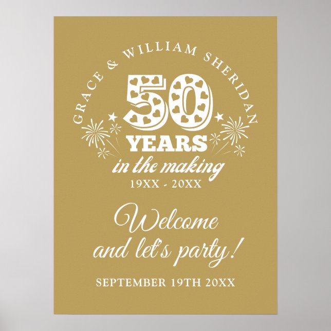 Poster No Fazer Dourado Sinal de Boas-vindas do 50º anive (Frente)