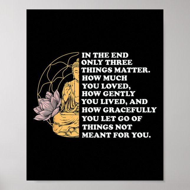Poster No Final, Apenas Três Coisas Citam Budista (Frente)