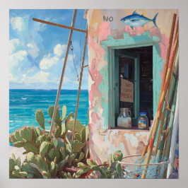 Poster No fish today bonaire