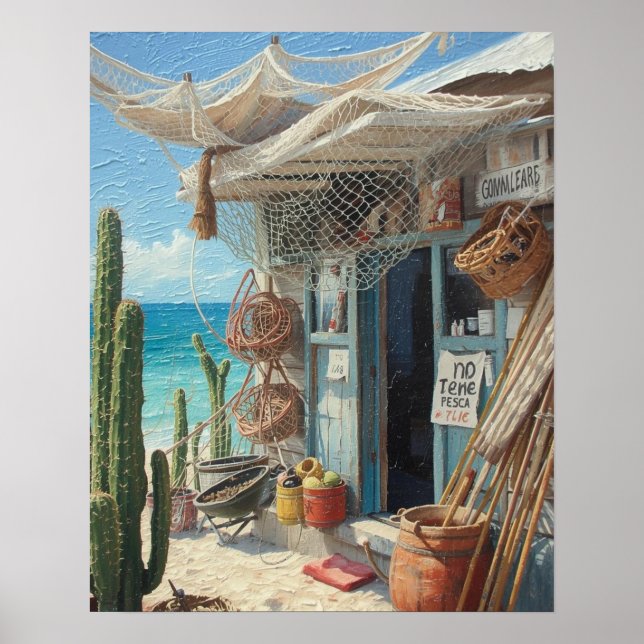 Poster No fish today bonaire (Frente)