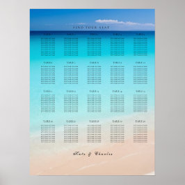 Poster No gráfico de assentos de praia
