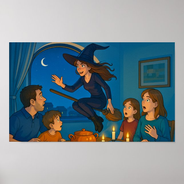 Poster No Halloween, dê boas-vindas às bruxas! (Frente)
