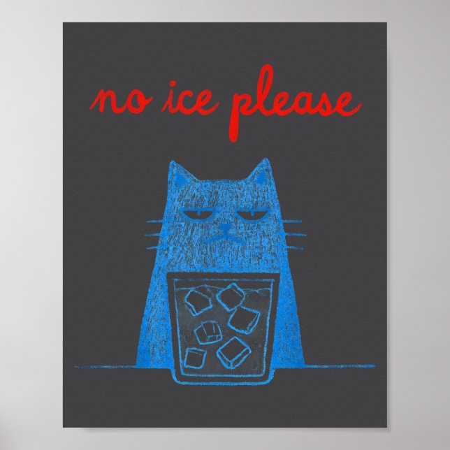 Poster No Ice Please Cat Abolish Chinga La Migra Meme Fun (Frente)